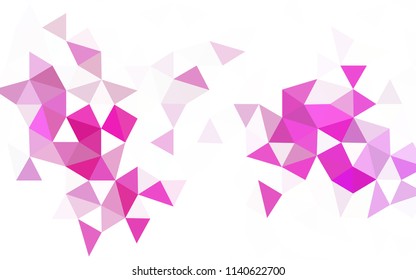 Dark Pink, Blue vector abstract polygonal background. Elegant bright polygonal illustration with gradient. A new texture for your web site.