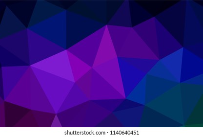 Dark Pink, Blue vector abstract polygonal template. Creative illustration in halftone style with triangles. Textured pattern for your backgrounds.