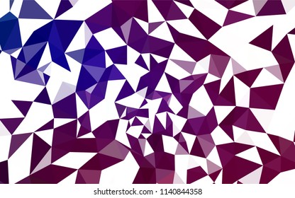 Dark Pink, Blue vector abstract mosaic background. Shining colorful illustration with triangles. Pattern for a brand book's backdrop.