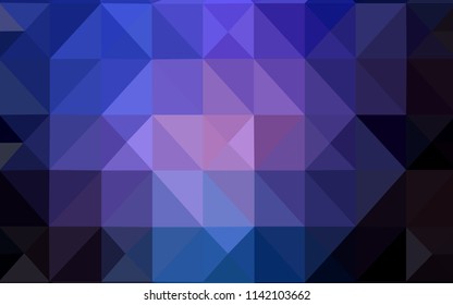 Dark Pink, Blue vector abstract mosaic background. Geometric illustration in Origami style with gradient.  New template for your brand book.