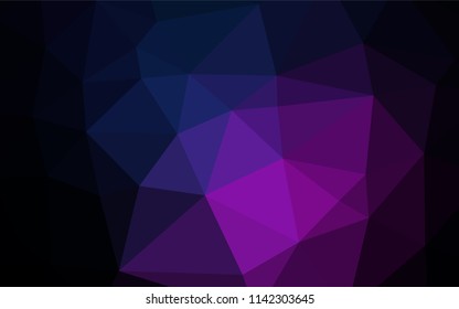 Dark Pink, Blue vector abstract polygonal cover. Creative geometric illustration in Origami style with gradient. A completely new design for your business.