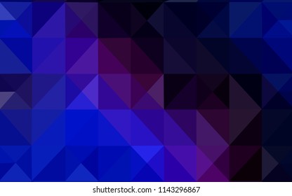 Dark Pink, Blue vector abstract mosaic background. Modern abstract illustration with triangles. Pattern for a brand book's backdrop.
