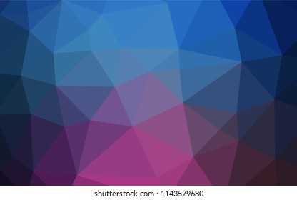Dark Pink, Blue vector abstract polygonal layout. An elegant bright illustration with gradient. Brand new design for your business.