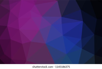 Dark Pink, Blue vector abstract polygonal cover. Colorful illustration in abstract style with gradient. The completely new template can be used for your brand book.