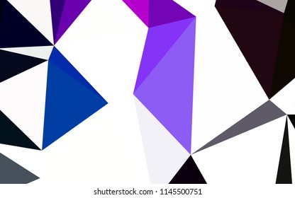 Dark Pink, Blue vector abstract mosaic pattern. Colorful illustration in abstract style with triangles. Template for cell phone's backgrounds.