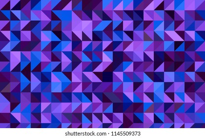 Dark Pink, Blue vector abstract mosaic background. Creative illustration in halftone style with gradient. The best triangular design for your business.