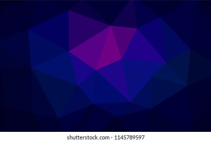 Dark Pink, Blue vector abstract mosaic background. Colorful illustration in polygonal style with gradient. Brand new style for your business design.