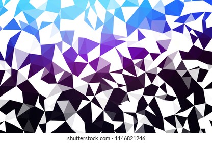 Dark Pink, Blue vector abstract mosaic backdrop. Shining polygonal illustration, which consist of triangles. A new texture for your web site.