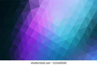 Dark Pink, Blue vector abstract mosaic background. Colorful illustration in abstract style with triangles. New template for your brand book.