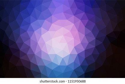 Dark Pink, Blue vector abstract polygonal pattern. Colorful illustration in polygonal style with gradient. Best triangular design for your business.