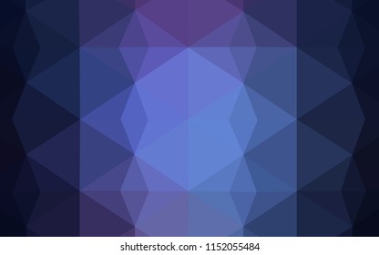 Dark Pink, Blue vector abstract polygonal pattern. Triangular geometric sample with gradient.  Textured pattern can be used as a background.