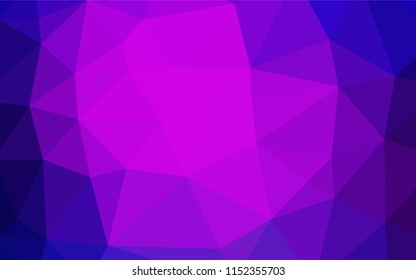 Dark Pink, Blue vector abstract polygonal texture. A vague abstract illustration with gradient. Triangular pattern for your business design.