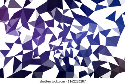 Dark Pink, Blue vector abstract polygonal template. Shining polygonal illustration, which consist of triangles. A completely new design for your leaflet.