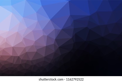 Dark Pink, Blue vector abstract polygonal texture. A completely new color illustration in a vague style. Brand new design for your business.