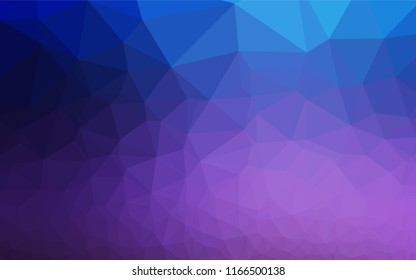 Dark Pink, Blue vector abstract mosaic background. Colorful illustration in abstract style with gradient. The polygonal design can be used for your web site.