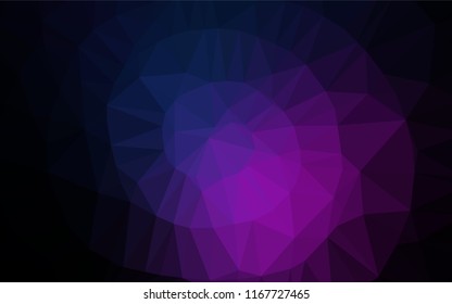 Dark Pink, Blue vector abstract polygonal layout. Colorful illustration in abstract style with gradient. The best triangular design for your business.