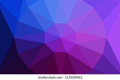 Dark Pink, Blue vector abstract polygonal background with a gem in a centre. Modern abstract illustration with triangles. A new texture for your web site.