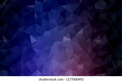 Dark Pink, Blue vector abstract polygonal template. Colorful illustration in abstract style with triangles. New template for your brand book.