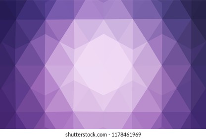 Dark Pink, Blue vector abstract polygonal background. Glitter abstract illustration with an elegant triangles. A completely new design for your leaflet.