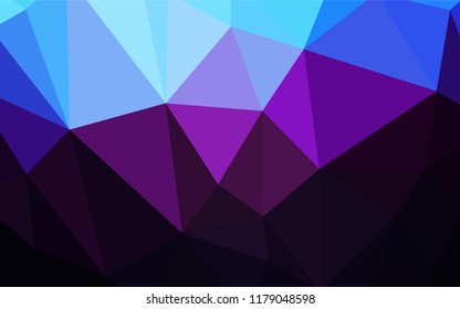 Dark Pink, Blue vector abstract mosaic background. Shining colorful illustration with triangles. Triangular pattern for your design.