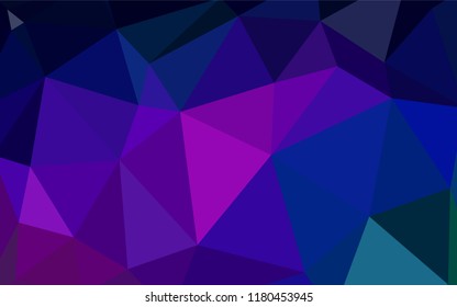 Dark Pink, Blue vector abstract mosaic pattern. Creative illustration in halftone style with triangles. A completely new design for your leaflet.