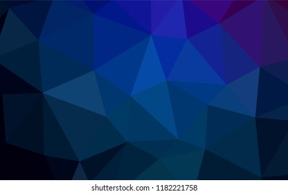 Dark Pink, Blue vector abstract mosaic pattern. Modern abstract illustration with triangles. Textured pattern for your backgrounds.