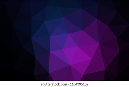 Dark Pink, Blue vector abstract polygonal texture. Triangular geometric sample with gradient.  The template can be used as a background for cell phones.