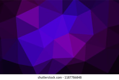 Dark Pink, Blue vector abstract mosaic pattern. Glitter abstract illustration with an elegant triangles. Triangular pattern for your design.