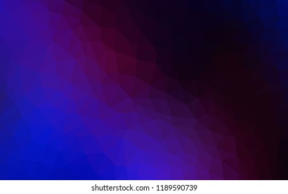 Dark Pink, Blue vector abstract polygonal background. Colorful illustration in polygonal style with gradient. A new texture for your web site.