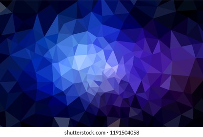 Dark Pink, Blue vector abstract mosaic background. Colorful illustration in polygonal style with gradient. Best triangular design for your business.