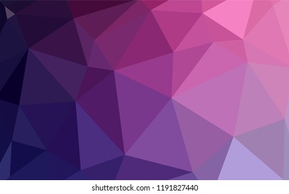 Dark Pink, Blue vector abstract mosaic backdrop. Geometric illustration in Origami style with gradient.  New template for your brand book.