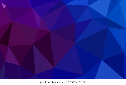 Dark Pink, Blue vector abstract polygonal template. Elegant bright polygonal illustration with gradient. New template for your brand book.