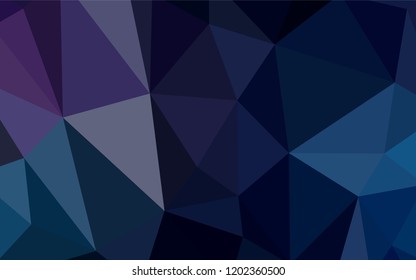 Dark Pink, Blue vector abstract polygonal template. Shining polygonal illustration, which consist of triangles. Textured pattern for your backgrounds.