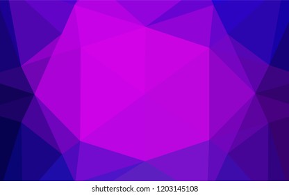 Dark Pink, Blue vector abstract polygonal layout. Creative geometric illustration in Origami style with gradient. The textured pattern can be used for background.