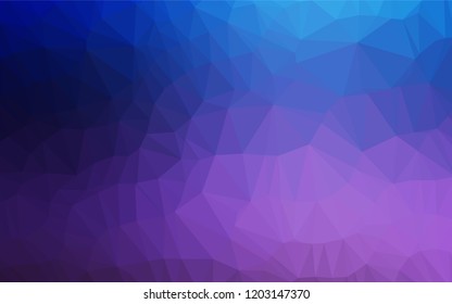 Dark Pink, Blue vector abstract polygonal texture. Colorful illustration in abstract style with gradient. Triangular pattern for your business design.