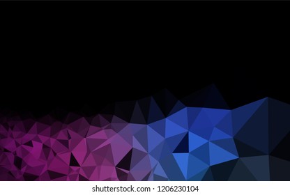 Dark Pink, Blue vector abstract mosaic pattern. Creative geometric illustration in Origami style with gradient. The best triangular design for your business.