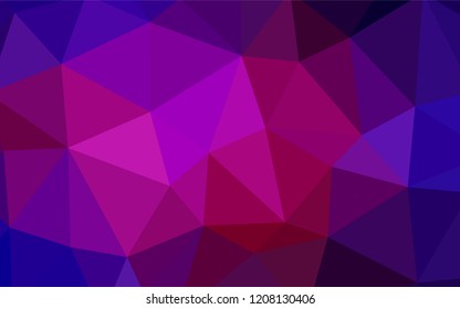 Dark Pink, Blue vector abstract mosaic backdrop. Colorful abstract illustration with triangles. New template for your brand book.