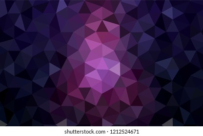 Dark Pink, Blue vector abstract mosaic backdrop. Triangular geometric sample with gradient.  Pattern for a brand book's backdrop.