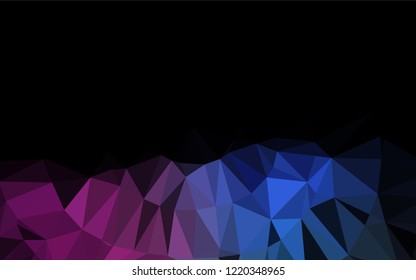 Dark Pink, Blue vector abstract mosaic pattern. Colorful illustration in abstract style with gradient. The best triangular design for your business.