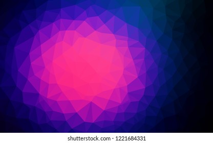 Dark Pink, Blue vector abstract mosaic background. Colorful illustration in abstract style with triangles. New template for your brand book.