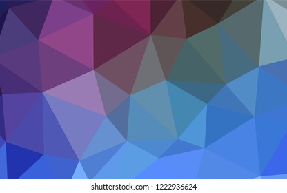 Dark Pink, Blue vector abstract polygonal pattern. A completely new color illustration in a polygonal style. Polygonal design for your web site.
