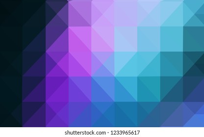 Dark Pink, Blue vector abstract mosaic background. Polygonal abstract illustration with gradient. The best triangular design for your business.