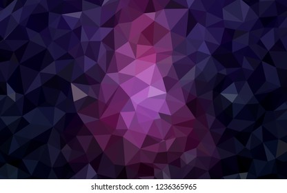Dark Pink, Blue vector abstract mosaic backdrop. Glitter abstract illustration with an elegant triangles. Textured pattern for your backgrounds.