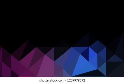 Dark Pink, Blue vector abstract mosaic background. Colorful illustration in Origami style with gradient.  New texture for your design.