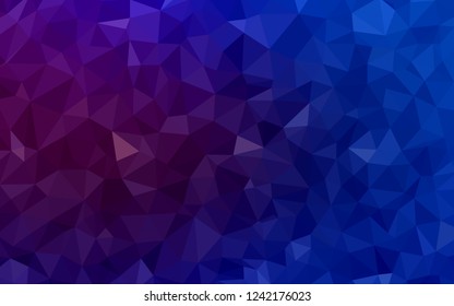 Dark Pink, Blue vector abstract mosaic pattern. A completely new color illustration in a polygonal style. Template for cell phone's backgrounds.