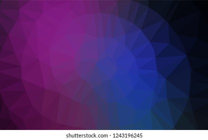 Dark Pink, Blue vector abstract mosaic pattern. Creative illustration in halftone style with gradient. A new texture for your design.