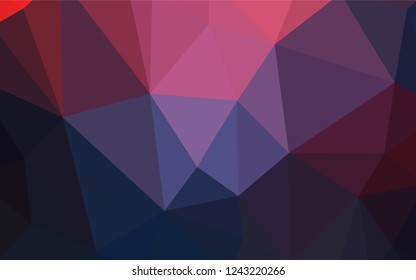 Dark Pink, Blue vector abstract mosaic backdrop. Polygonal abstract illustration with gradient. A new texture for your web site.