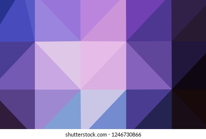 Dark Pink, Blue vector abstract polygonal pattern. Creative illustration in halftone style with gradient. Textured pattern can be used for background.