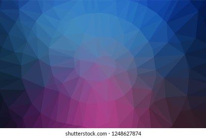 Dark Pink, Blue vector abstract mosaic backdrop. Colorful illustration in abstract style with gradient. The textured pattern can be used for background.