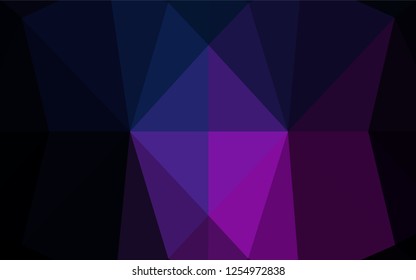 Dark Pink, Blue vector abstract polygonal texture. Shining illustration, which consist of triangles. Brand new design for your business.